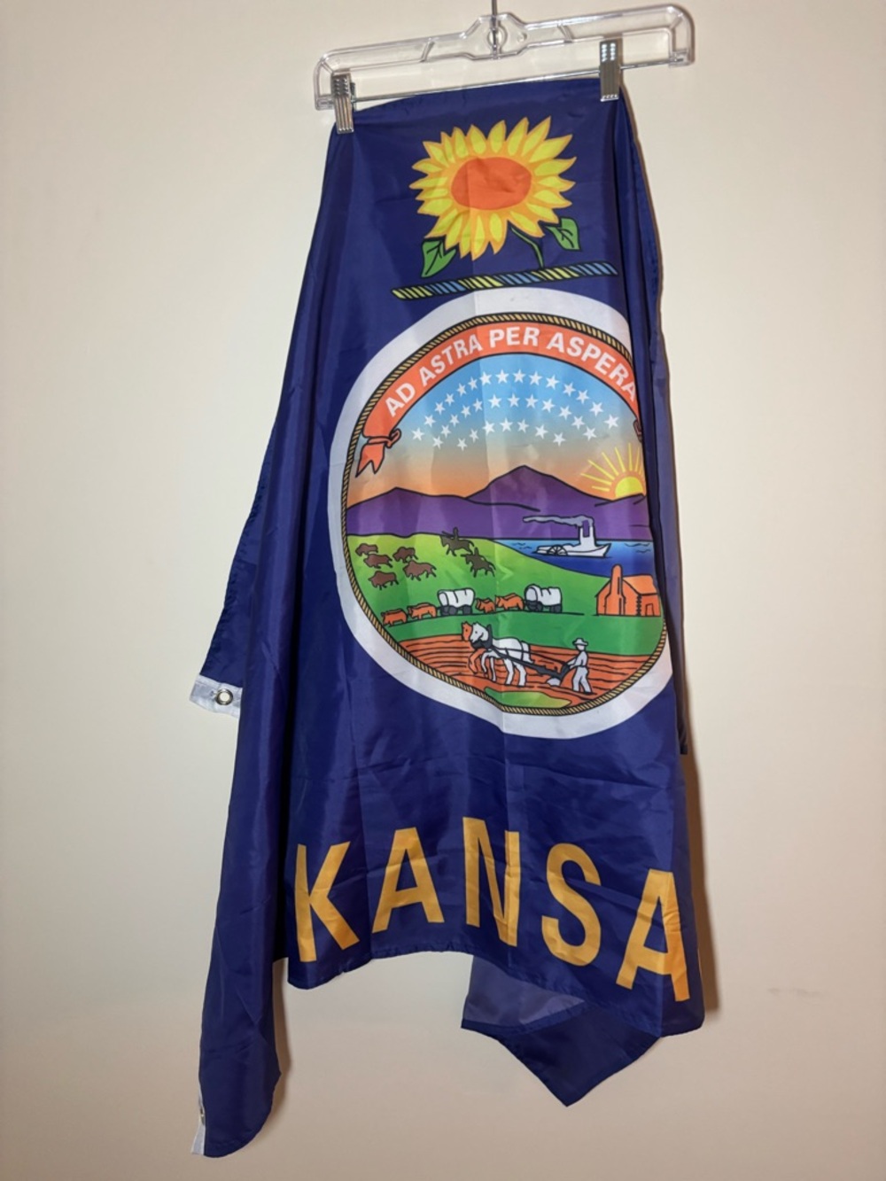 Kansas State Flag Sunflower Print Flag